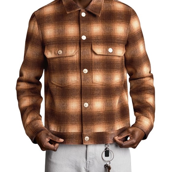 Allsaints Sundown Jacket size XL - New Condition - Plaid Pattern - Wool Like - Picture 4 of 5